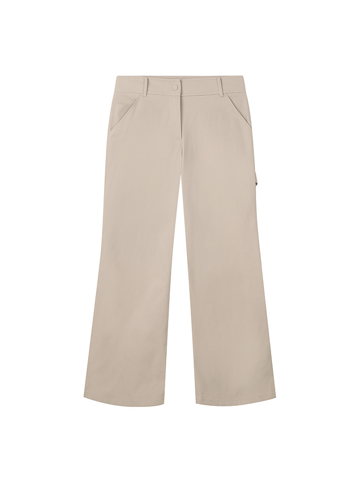 BB LEGACY FIT WOMEN SEMIWIDE PANTS_BEIGE