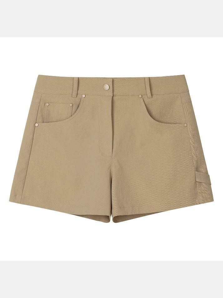 BB LEGACY FIT WOMEN SHORTS_BEIGE