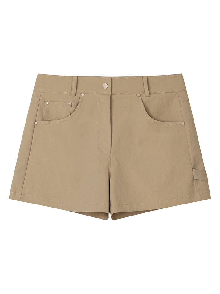 BB LEGACY FIT WOMEN SHORTS_BEIGE
