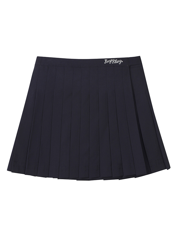BB PLEATS LAYERED WOMEN WRAP SKIRT_NAVY