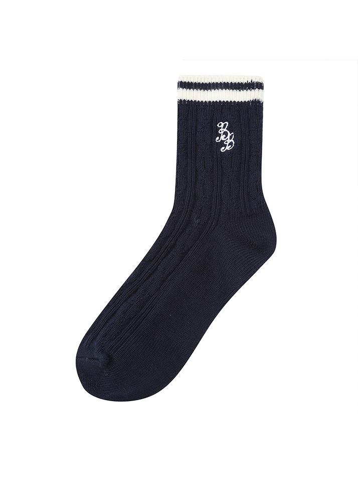 BB VINTAGE WOMEN CREW SOCKS_NAVY