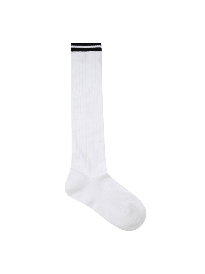 BB STRIPE WOMEN KNEE SOCKS_WHITE