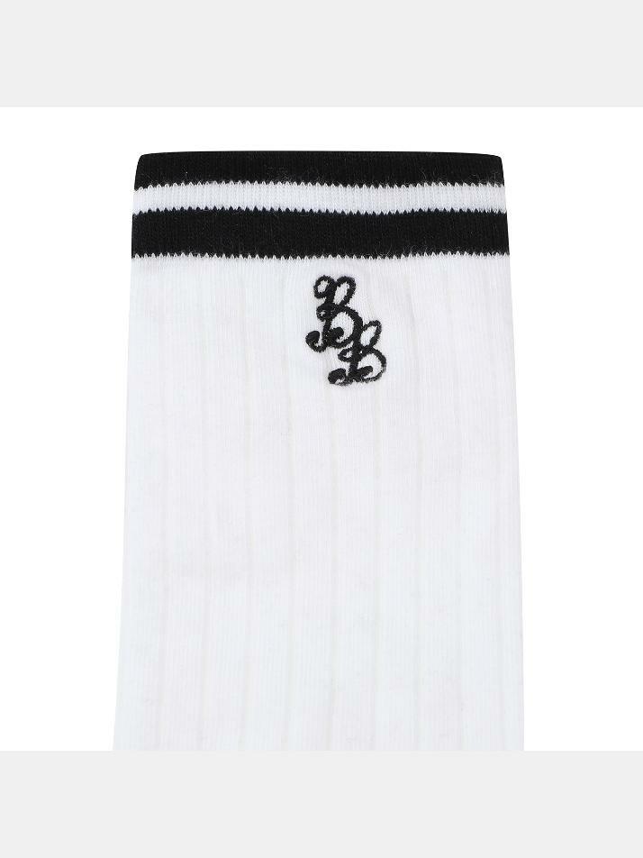 BB STRIPE WOMEN KNEE SOCKS_WHITE