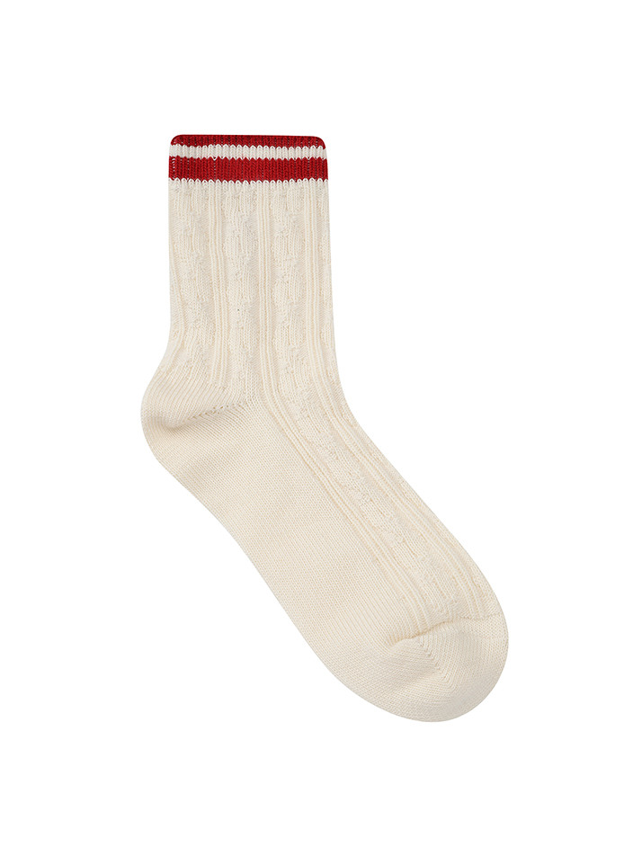 BB VINTAGE WOMEN CREW SOCKS_IVORY