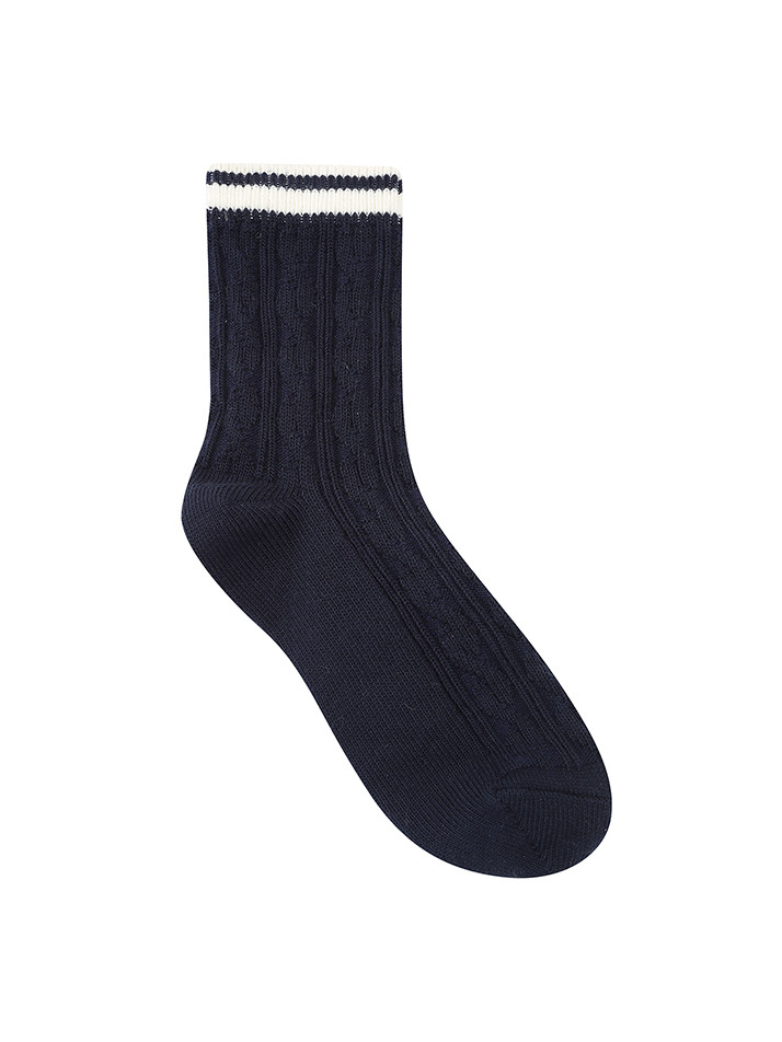 BB VINTAGE WOMEN CREW SOCKS_NAVY