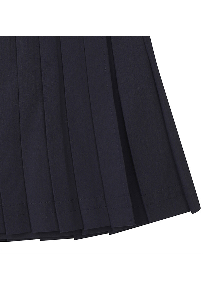 BB PLEATS LAYERED WOMEN WRAP SKIRT_NAVY