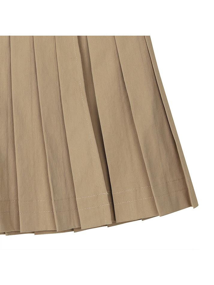 BB PLEATS LAYERED WOMEN WRAP SKIRT_BEIGE