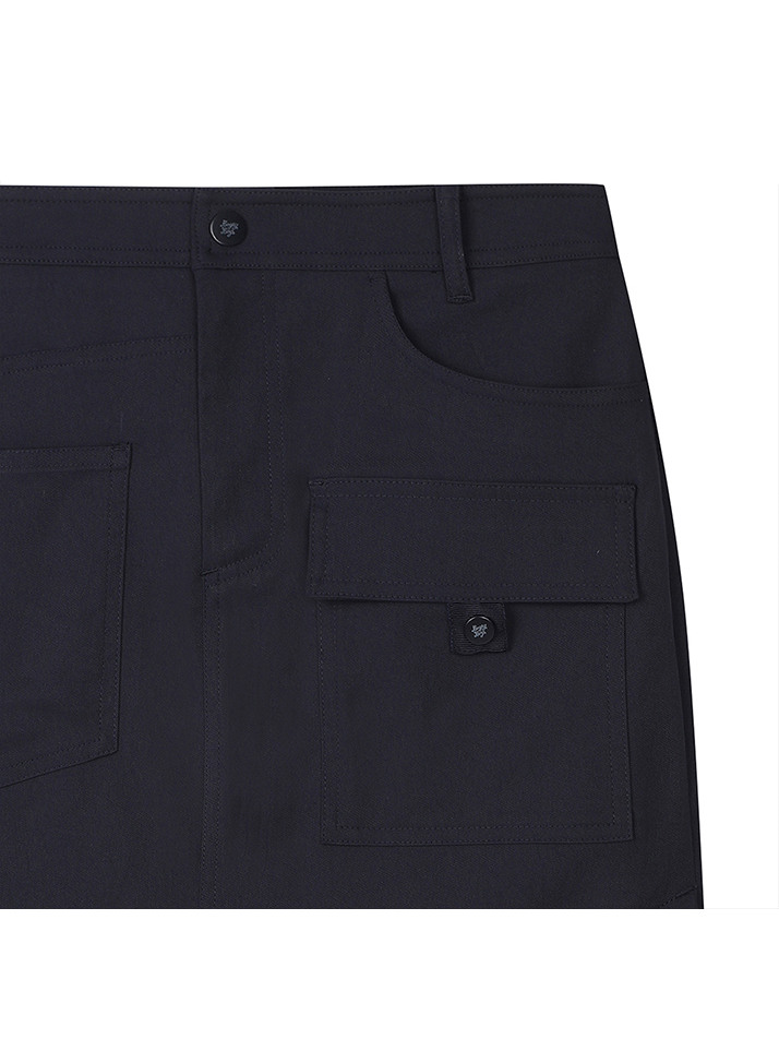 BB H-LINE 4WAY SLIT WOMEN SKIRT_NAVY