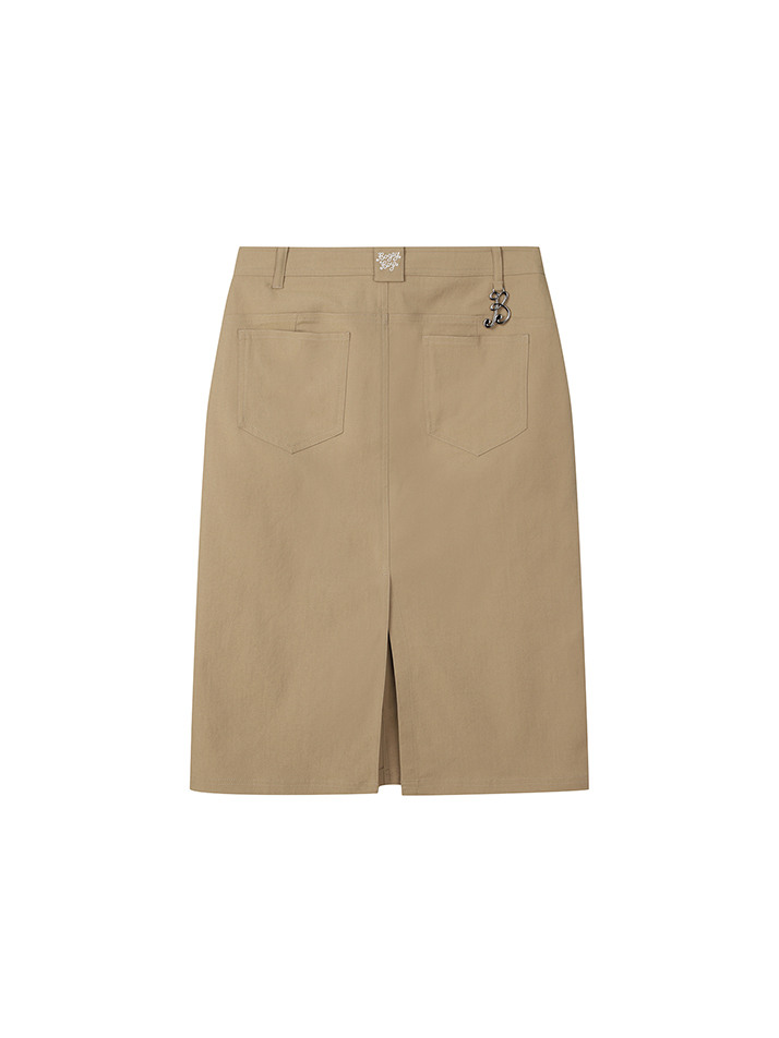 BB H-LINE 4WAY SLIT WOMEN SKIRT_BEIGE