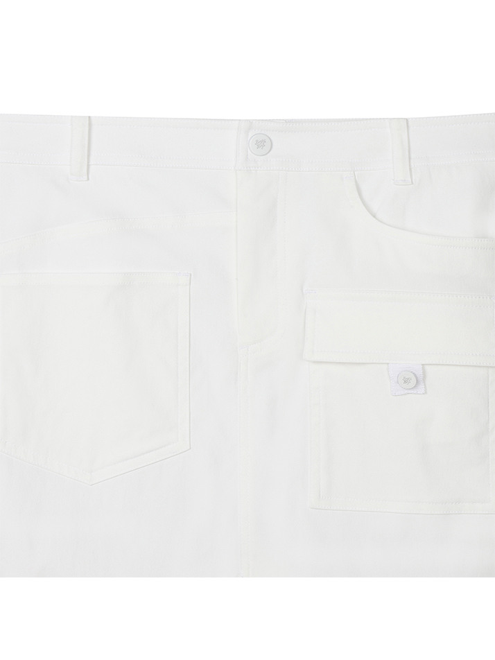 BB H-LINE 4WAY SLIT WOMEN SKIRT_WHITE