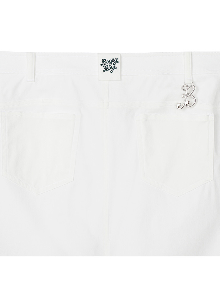 BB H-LINE 4WAY SLIT WOMEN SKIRT_WHITE