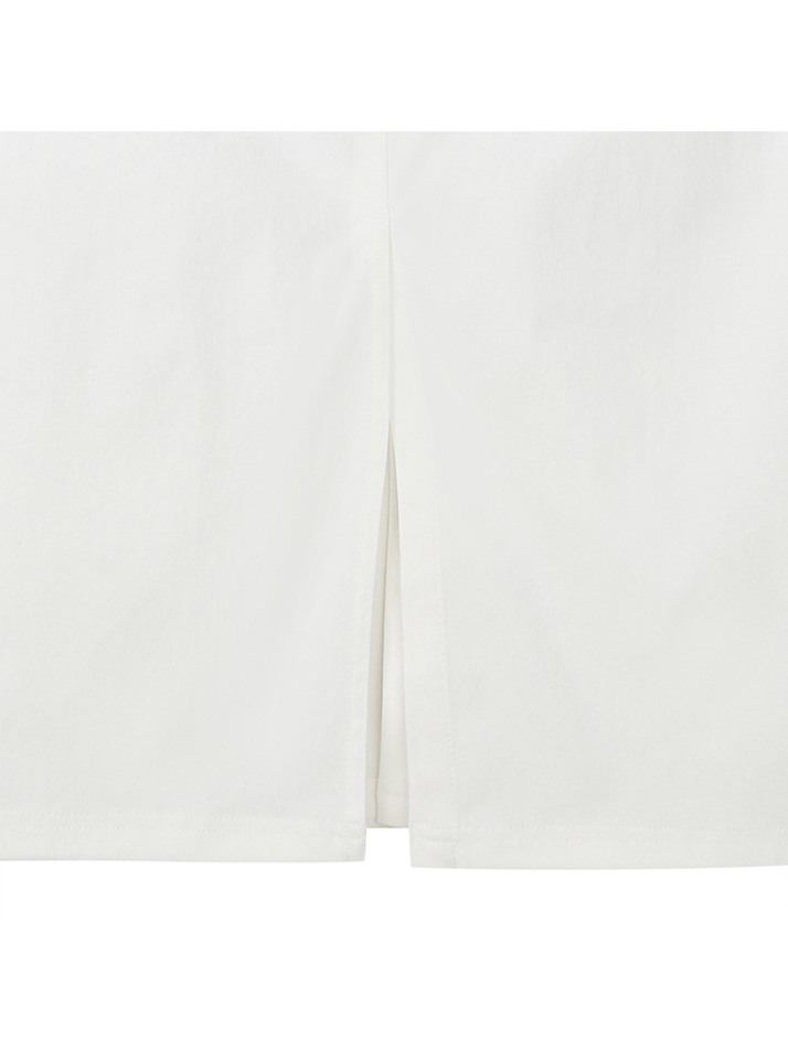 BB H-LINE 4WAY SLIT WOMEN SKIRT_WHITE