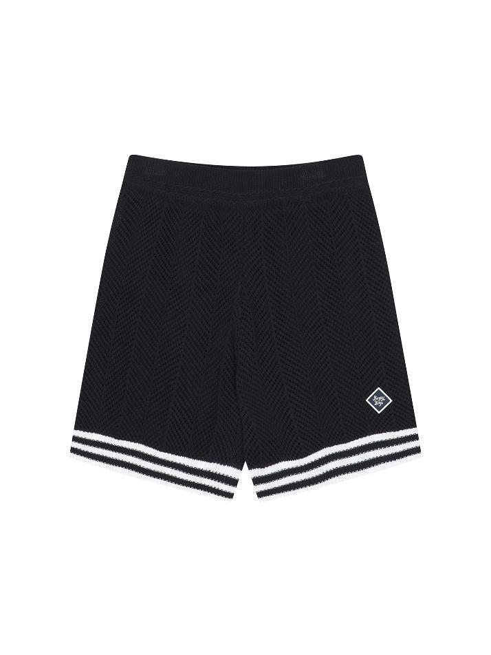 BB CAVANA CROCHET UNISEX KNIT SHORTS_NAVY