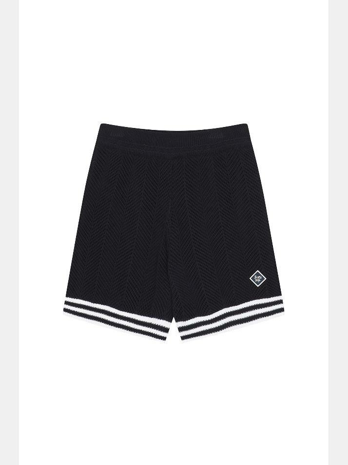 BB CAVANA CROCHET UNISEX KNIT SHORTS_NAVY