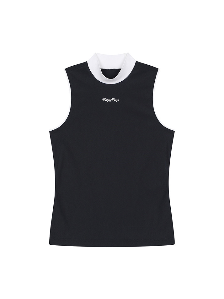 BB SOFT REPEL CROP SLEEVELESS WOMEN T-SHIRT_NAVY