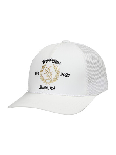 BB VICTOR MEN MESH 5 PANEL CAP_WHITE