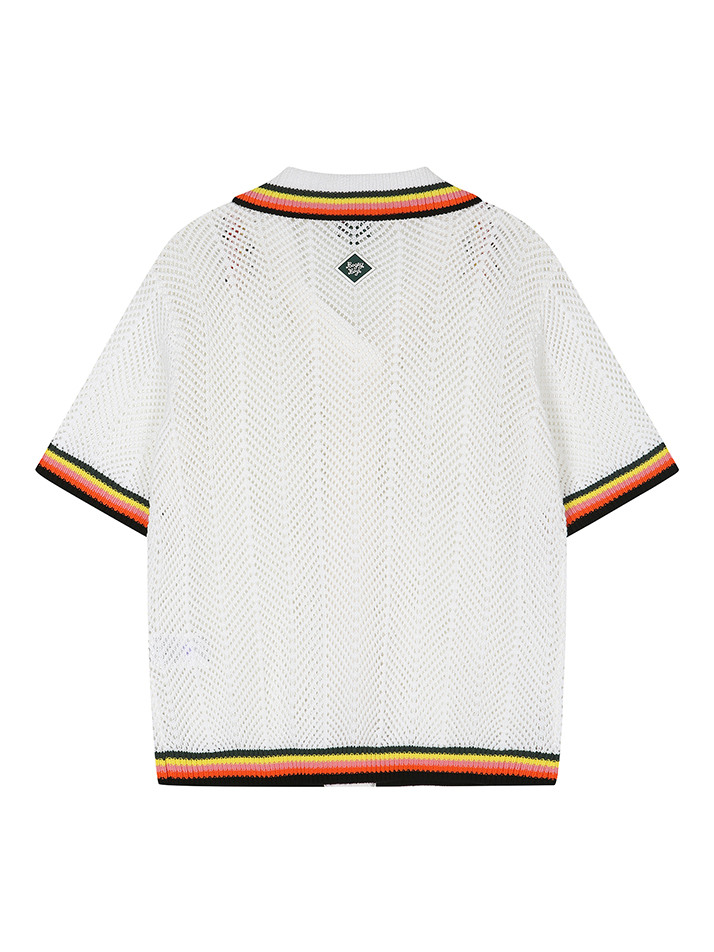 BB CAVANA CROCHET UNISEX KNIT SHIRTS_WHITE