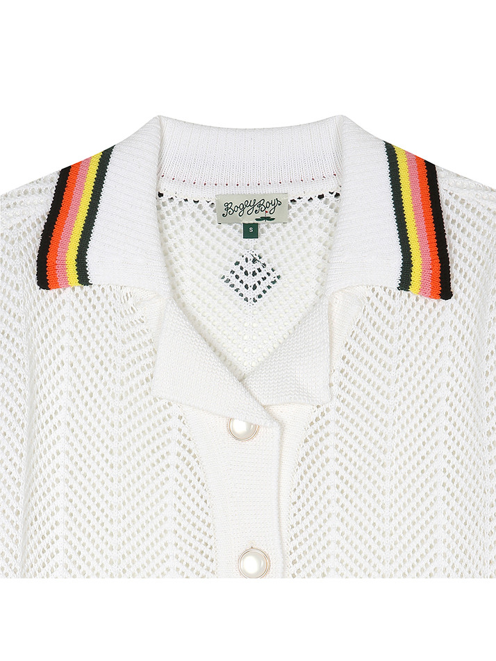 BB CAVANA CROCHET UNISEX KNIT SHIRTS_WHITE