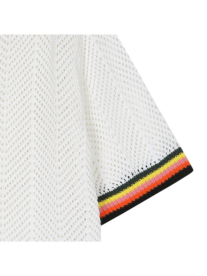 BB CAVANA CROCHET UNISEX KNIT SHIRTS_WHITE