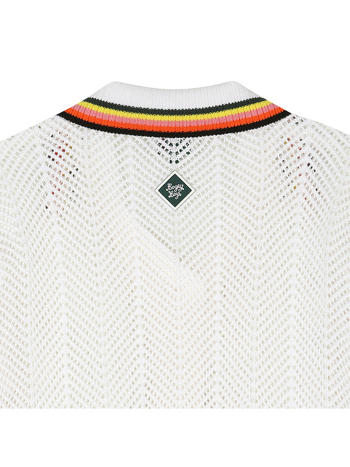 BB CAVANA CROCHET UNISEX KNIT SHIRTS_WHITE