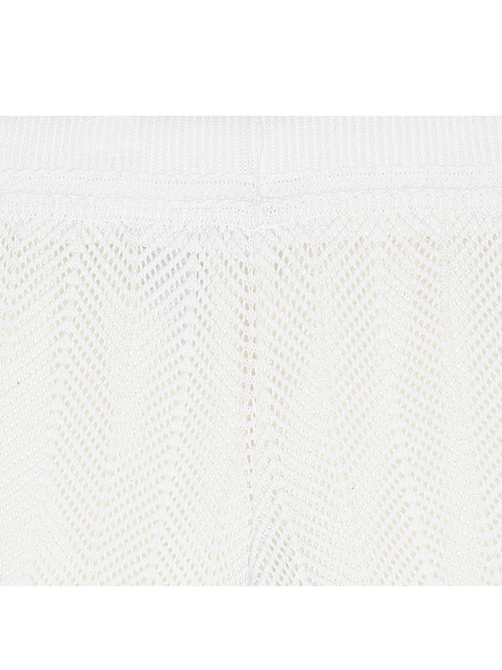 BB CAVANA CROCHET UNISEX KNIT SHORTS_WHITE