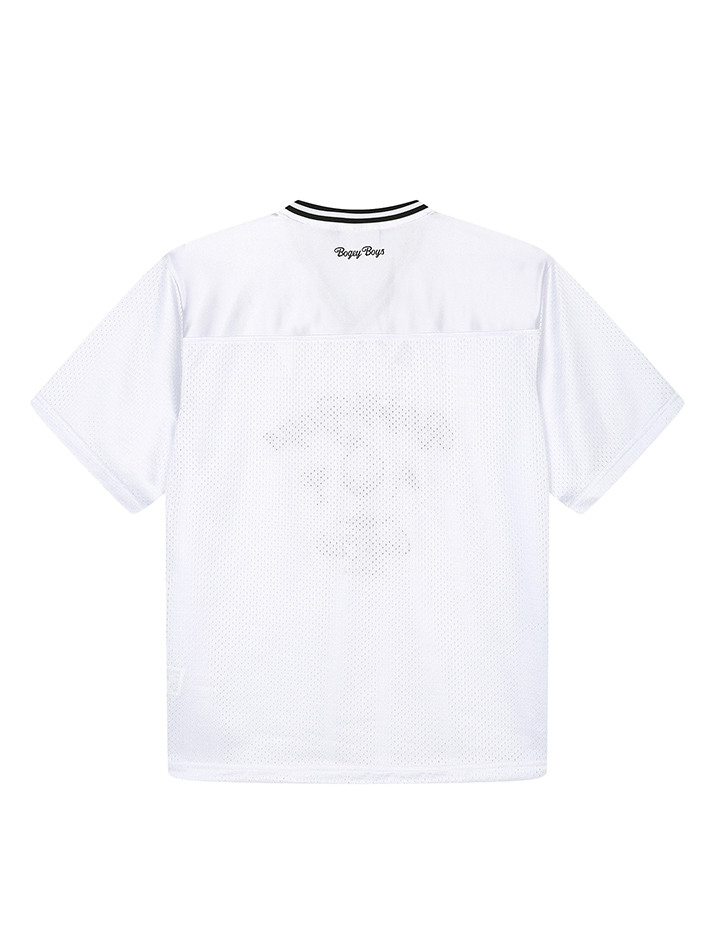 BB SEMI OVER FIT MEN MESH RUGBY T-SHIRT_WHITE