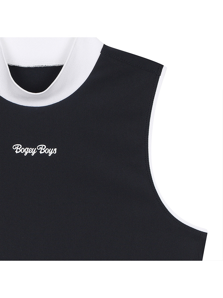 BB SOFT REPEL CROP SLEEVELESS WOMEN T-SHIRT_NAVY
