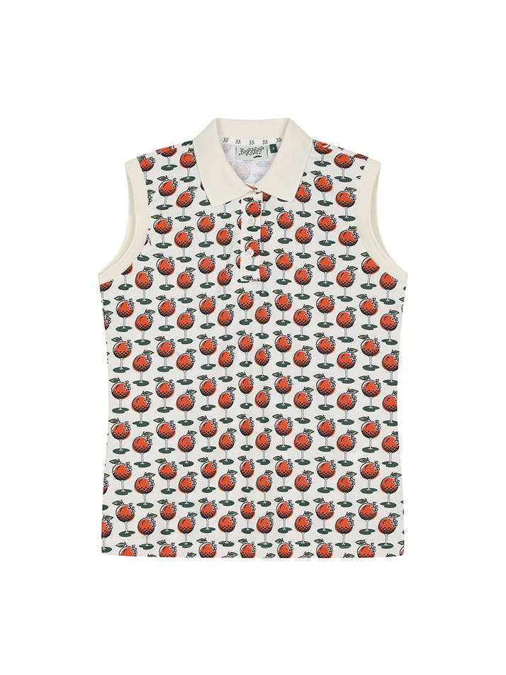 BB CAVANA ALL OVER PRINT WOMEN POLO T-SHIRTS_IVORY