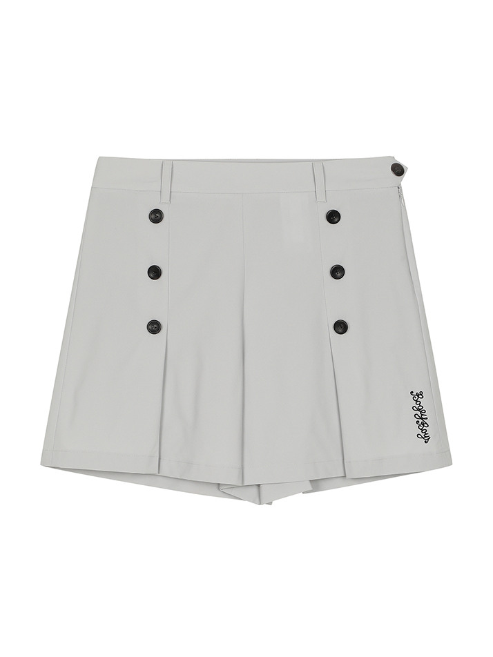 BB BUTTON DETAIL WOMEN SHORT PANTS_GREY