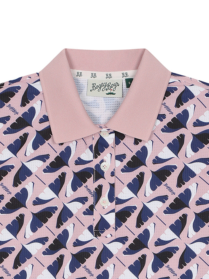 BB CAVANA ALL OVER PRINT WOMEN POLO T-SHIRTS_PINK