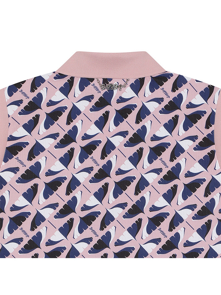 BB CAVANA ALL OVER PRINT WOMEN POLO T-SHIRTS_PINK