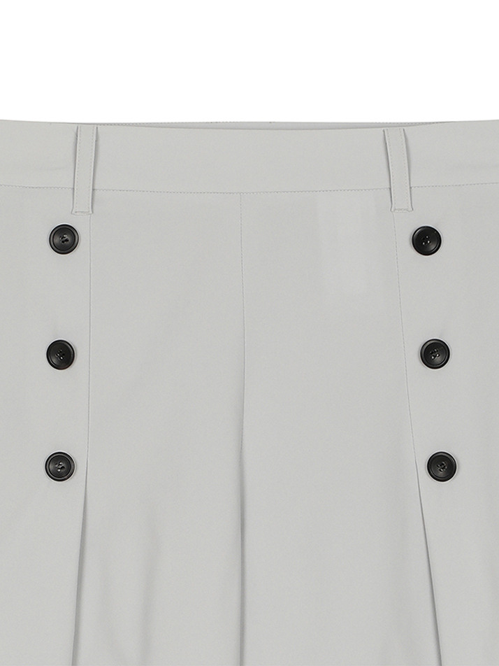 BB BUTTON DETAIL WOMEN SHORT PANTS_GREY