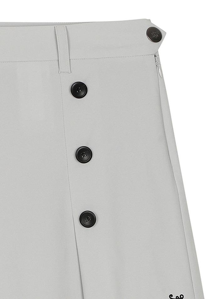 BB BUTTON DETAIL WOMEN SHORT PANTS_GREY