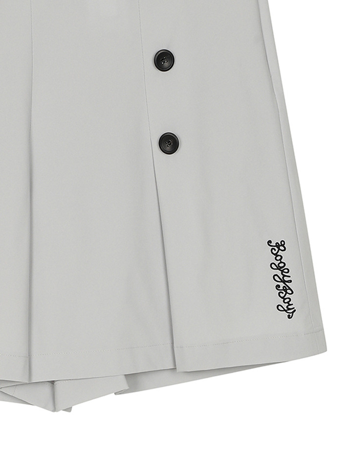 BB BUTTON DETAIL WOMEN SHORT PANTS_GREY