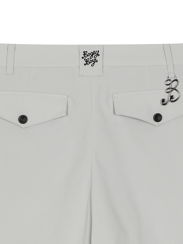 BB BUTTON DETAIL WOMEN SHORT PANTS_GREY