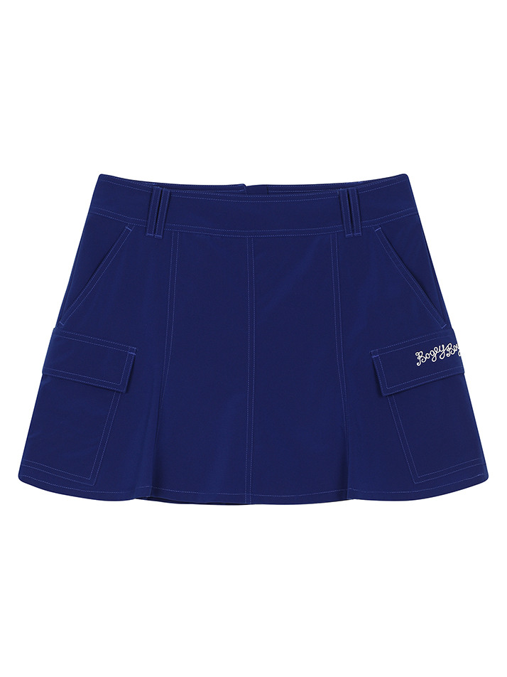BB UTILITY POCKET WOMEN A-LINE SKIRT_BLUE