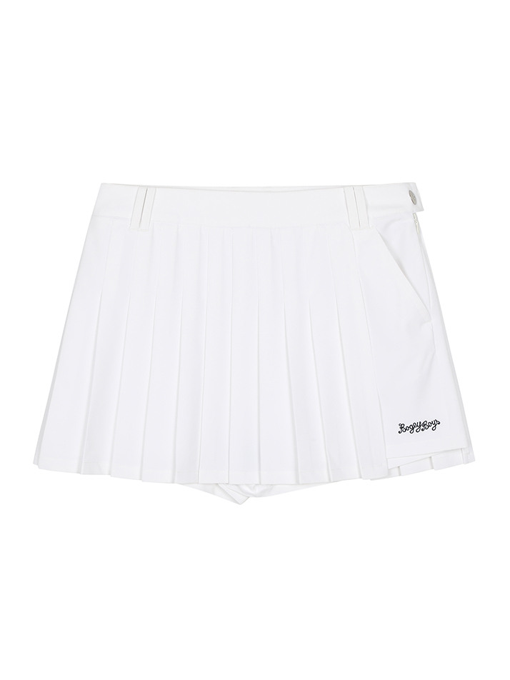 BB ACTIVE WOMEN PLEATS SKIRT_WHITE