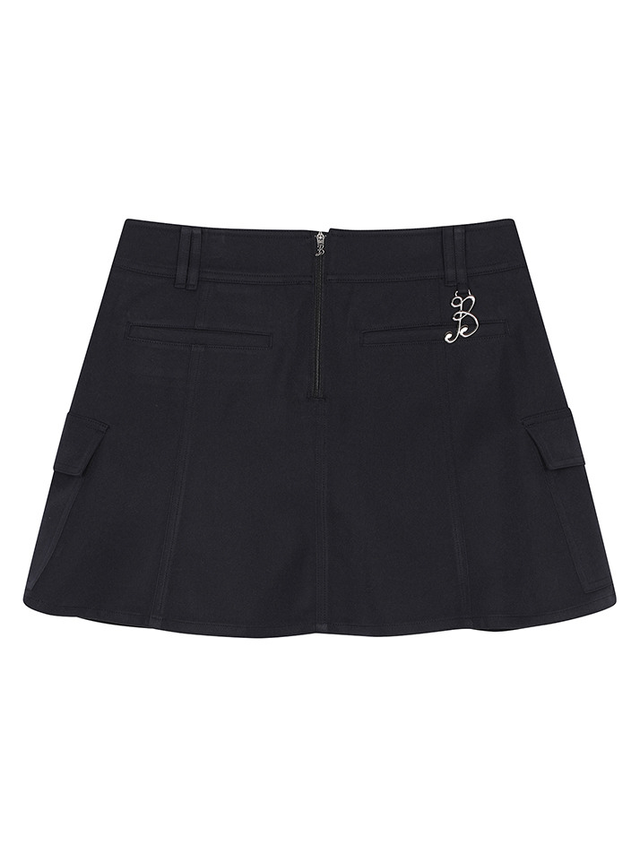 BB UTILITY POCKET WOMEN A-LINE SKIRT_NAVY