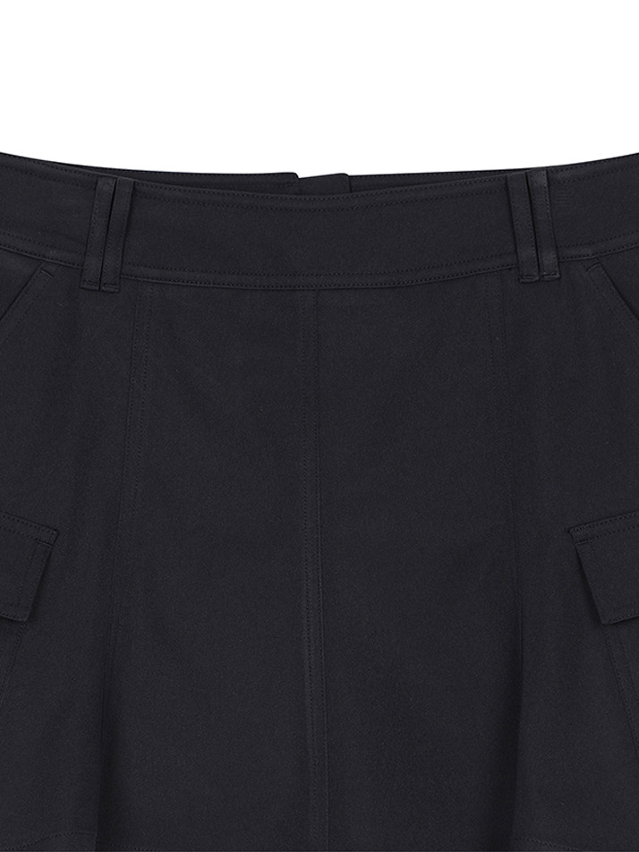 BB UTILITY POCKET WOMEN A-LINE SKIRT_NAVY
