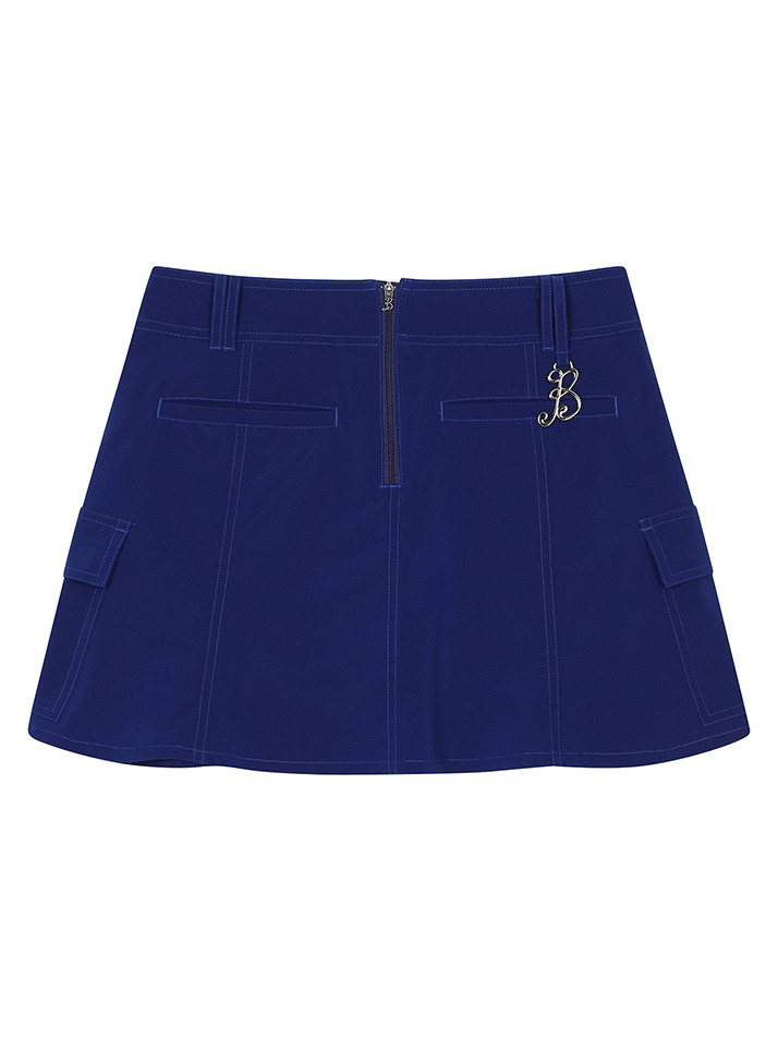 BB UTILITY POCKET WOMEN A-LINE SKIRT_BLUE