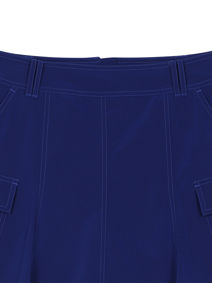 BB UTILITY POCKET WOMEN A-LINE SKIRT_BLUE