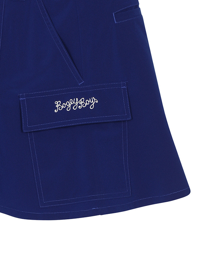 BB UTILITY POCKET WOMEN A-LINE SKIRT_BLUE