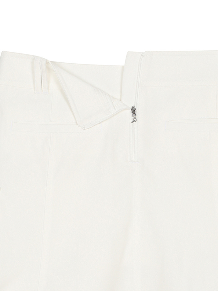 BB UTILITY POCKET WOMEN A-LINE SKIRT_WHITE