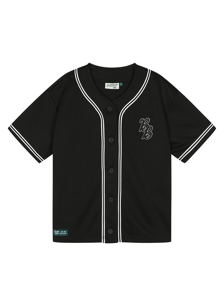 BB UNISEX BASEBALL UNIFORM SHIRTS_BLACK