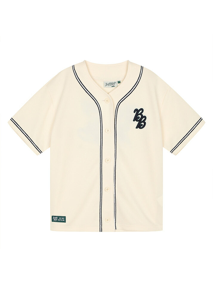 BB UNISEX BASEBALL UNIFORM SHIRTS_IVORY