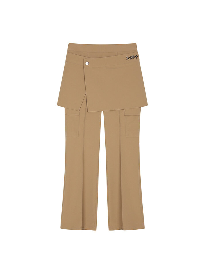 BB WOMEN SKIRT LAYERED PANTS_BEIGE