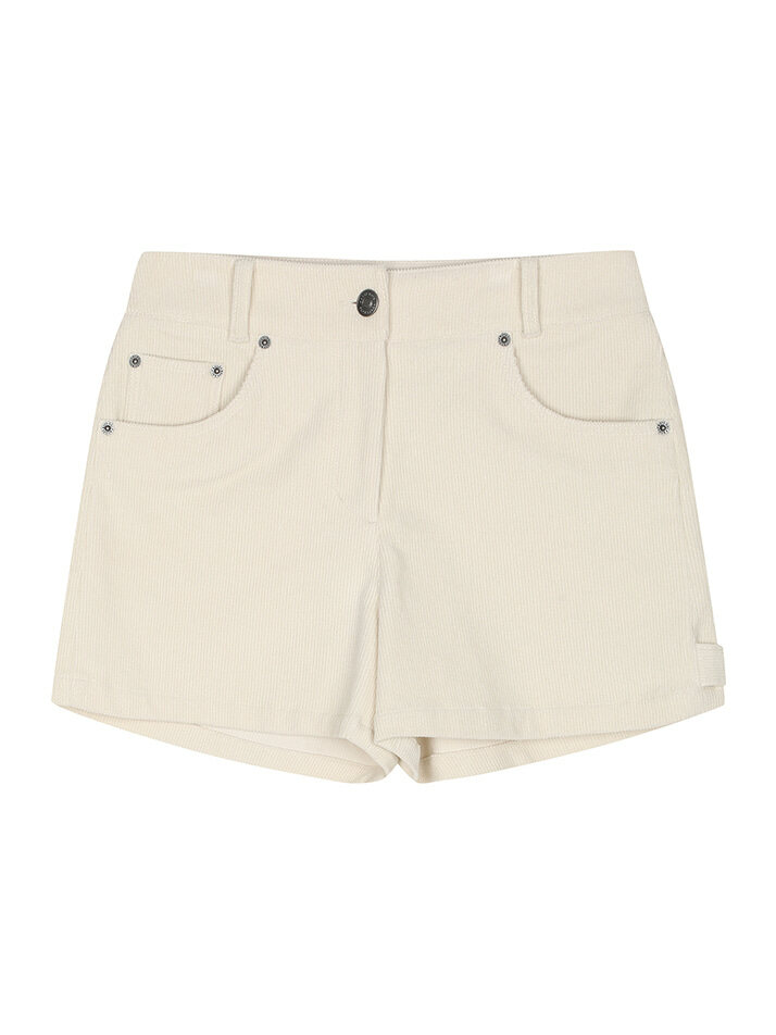 BB LEGACY FIT WOMEN CODUROY SHORTS_IVORY