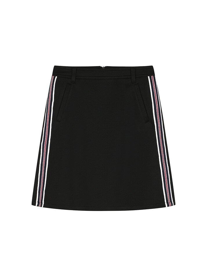 BB WOMEN BASEBALL MID SKIRT_BLACK
