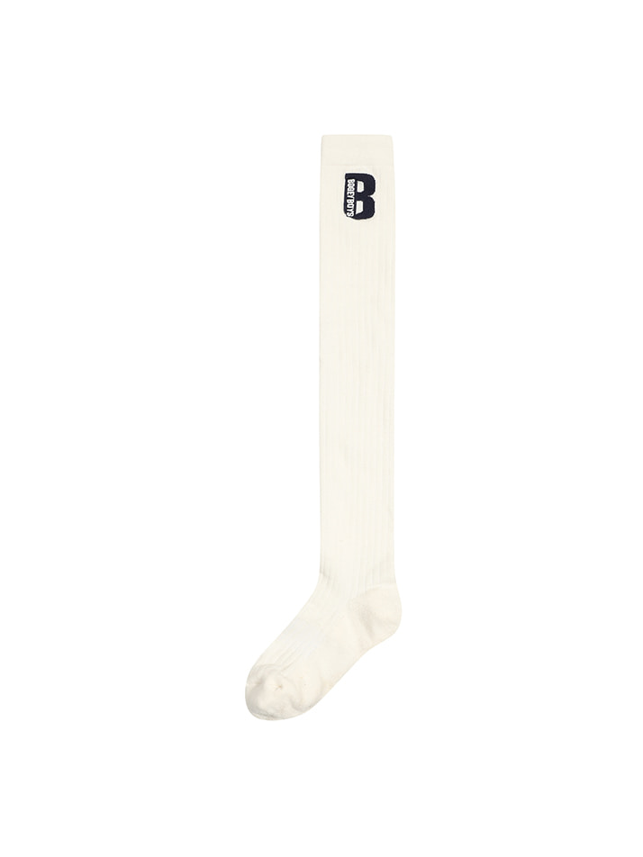 BB HERITAGE WOMEN LONG KNEE SOCKS_IVORY
