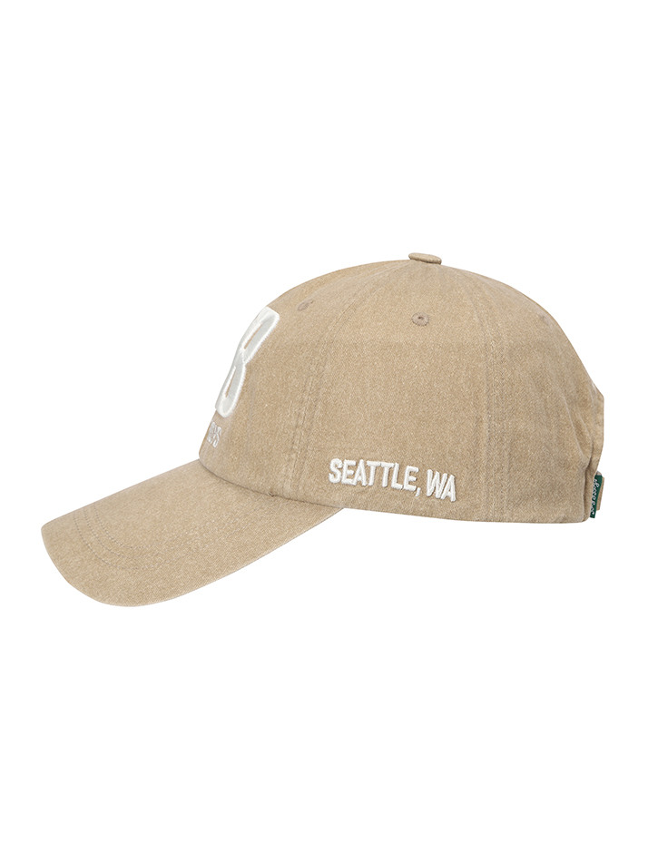 BB GARMENT WASHED UNISEX BALL CAP_BEIGE